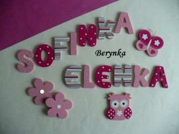 Dřevěná písmenka "kytičky"