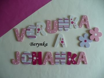 Dřevěná písmenka "kytičky"