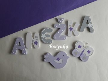 Dřevěná písmenka "kytičky"