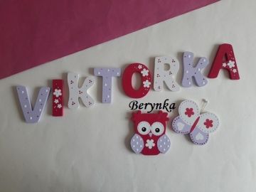 Dřevěná písmenka "kytičky"