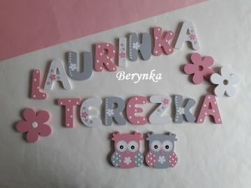 Dřevěná písmenka "kytičky"