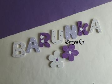Dřevěná písmenka "kytičky"