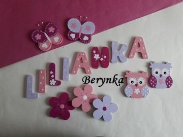 Dřevěná písmenka "kytičky"