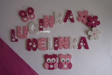 Dřevěná písmenka "kytičky"