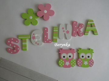 Dřevěná písmenka "kytičky"
