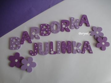 Dřevěná písmenka "kytičky"