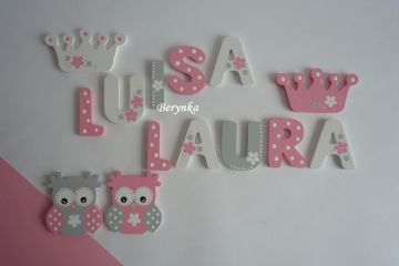 Dřevěná písmenka "kytičky"