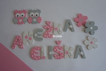 Dřevěná písmenka "kytičky"