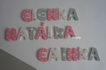 Dřevěná písmenka "kytičky"