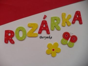 Dřevěná písmenka "kytičky"