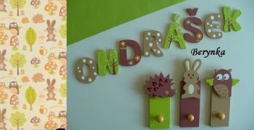 Dřevěná písmenka "kytičky"