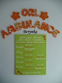 Dřevěná písmenka "kytičky"