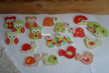 Dřevěná písmenka "kytičky"