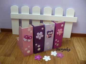 Dřevěný šanon s kytičkou