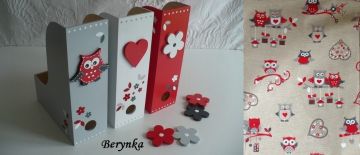 Dřevěný šanon s kytičkou