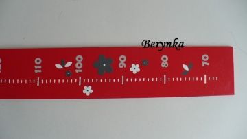 Dřevěné dekorace - červeno - šedá