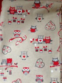 Dřevěné dekorace - červeno - šedá