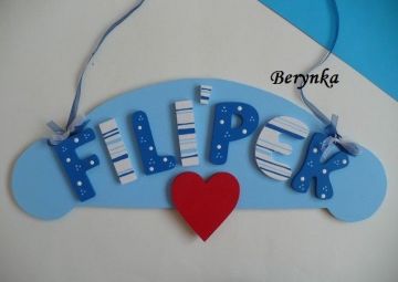 Jmenovka se srdíčkem