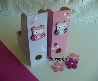 Dřevěné dekorace - srdíčka a sovičky