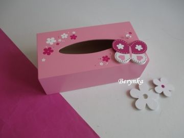 Dřevěné dekorace - v růžových odstínech