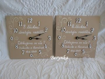 Svatební hodiny s věnováním