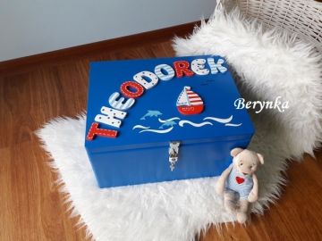 Dřevěná námořnická bedýnka se jménem - různá provedení