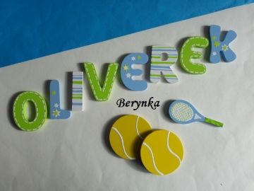 Dřevěné dekorace - tenis