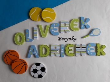 Dřevěné dekorace - tenis