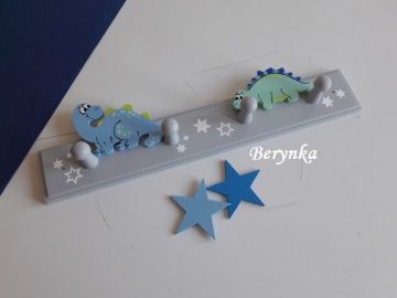 Dřevěné dekorace - dinosauři s hvězdičkami