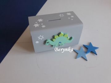 Dřevěné dekorace - dinosauři s hvězdičkami