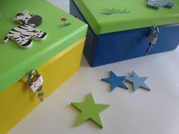 Dřevěné bedýnky se zvířátky ZOO