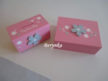 Dřevěné dekorace - růžovo-šedé se sovičkou