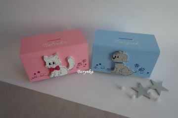 Dřevěná pokladnička pro děti