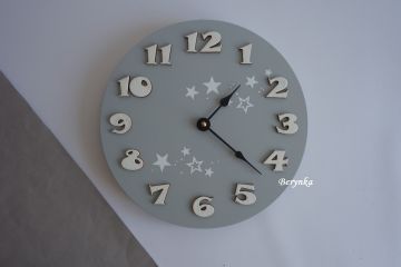 Hodiny s hvězdičkami - kulaté/čtvercové