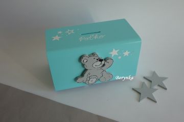 Dřevěná pokladnička pro děti