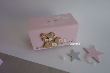 Dřevěná pokladnička pro děti