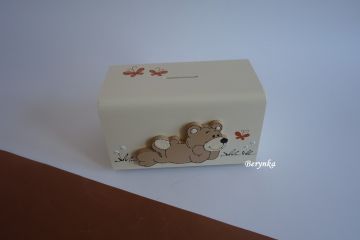 Dřevěná pokladnička - kasička pro děti