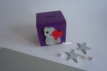 Dřevěná pokladnička - kasička pro děti