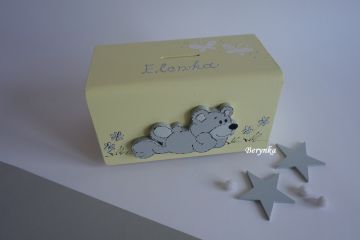 Dřevěná pokladnička - kasička pro děti