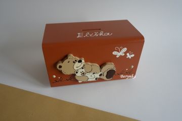 Dřevěná pokladnička - kasička pro děti