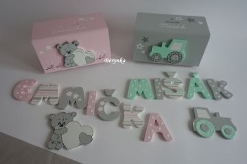 Dřevěná pokladnička - kasička pro děti