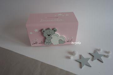 Dřevěná pokladnička - kasička pro děti