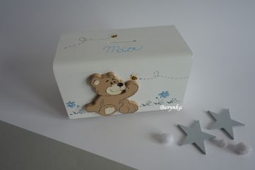 Dřevěná pokladnička - kasička pro děti