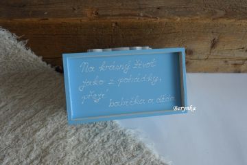 Dřevěná pokladnička s medvídkem