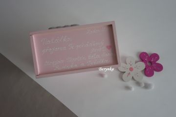 Dřevěná pokladnička se sloníkem