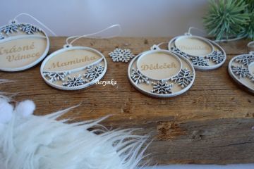 Dřevěné vánoční ozdoby