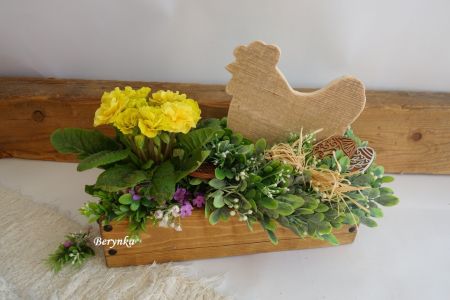 Dřevěná slepička z masivu