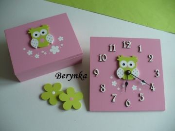 Hodiny se sovičkou - kulaté/čtvercové