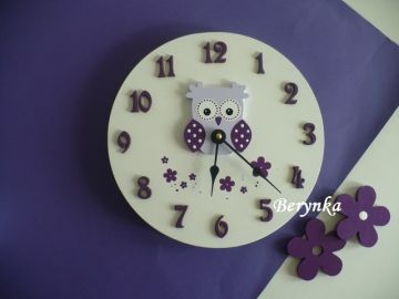 Hodiny se sovičkou - kulaté/čtvercové