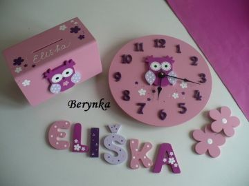 Hodiny se sovičkou - kulaté/čtvercové